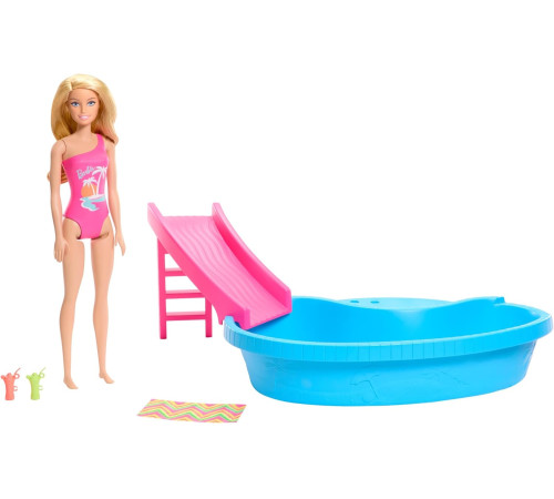  barbie hrj74 Игровой набор с куклой "Барби и ее бассейн"