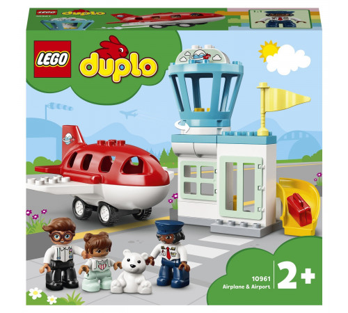 lego duplo 10961 constructor "avion și aeroport" (28 el.)