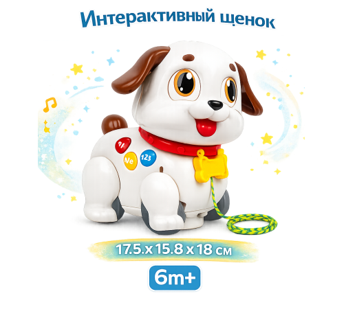 Jucării pentru Copii - Magazin Online de Jucării ieftine in Chisinau Baby-Boom in Moldova hola toys he9977 jucărie de tras "cățeluș" cu sunet și lumină