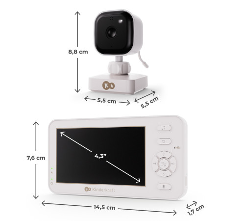 kinderkraft monitor video "niteeye travel" (alb)