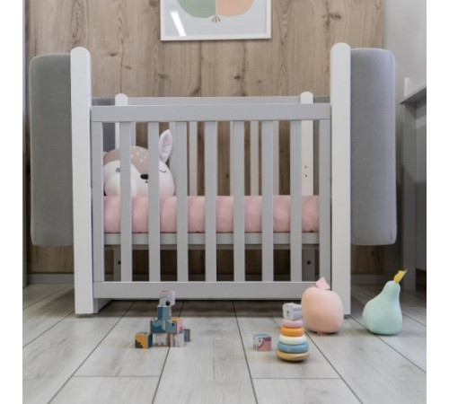 veres 05.3.1.212.17 patuț pentru copii ЛД5 monaco velour (alb/gri)