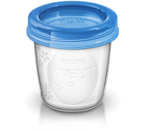  avent scf619/05 containere pentru depozitarea laptelui matern cu capac (180 ml.) 5 buc.