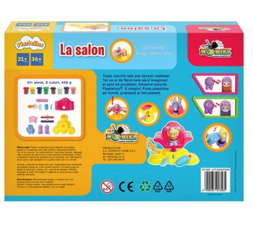 plastelino int3565 set de plastilină "la salon"