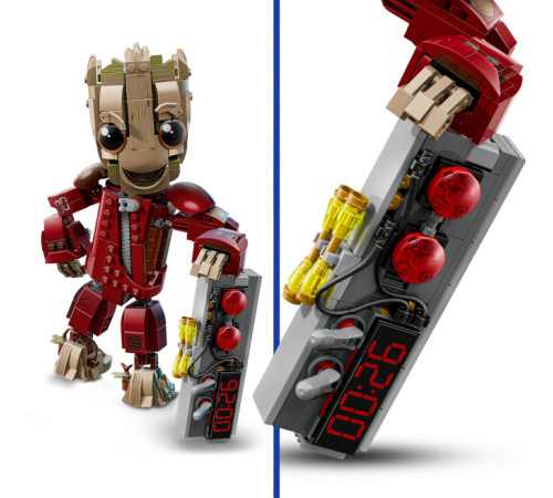 lego marvel 76341 constructor "costumul ravager groot" (604 el.)