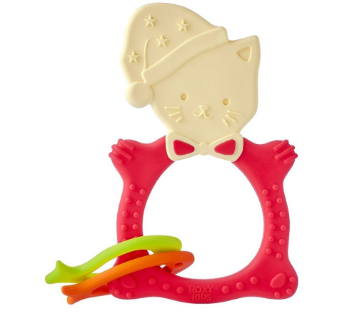Детский&nbsp;магазин в Кишиневе в Молдове roxy rmt-004 Детский прорезыватель "meow teether" (коралловый)