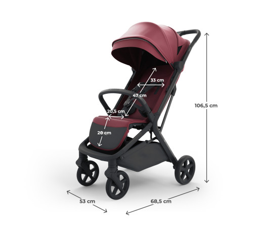 kinderkraft Прогулочная коляска nubi 3 красный