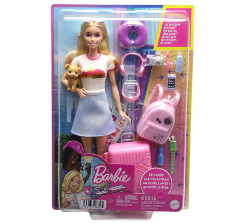 barbie hjy18 papusa barbie "malibu - călătorie"