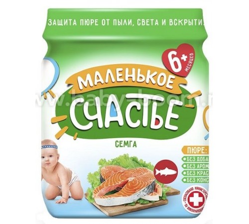 "Маленькое Счастье" Пюре из сёмги 80 гр. (6 м+) Детское питание в Молдове "Маленькое Счастье" Пюре из сёмги 80 гр. (6 м+)