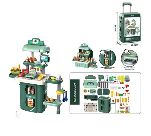 op ДЕ05.443 set de joc "supermarket" &icirc;ntr-o valiză