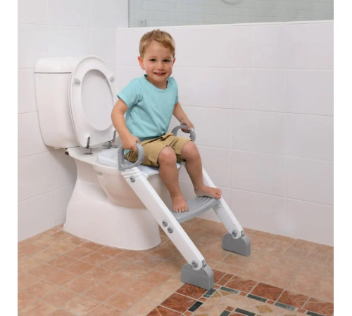 dreambaby g6016 scaun de toaleta cu treapta "step up" alb/gri