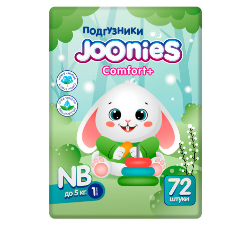  joonies comfort+ Подгузники nb (0-5 кг) 72 шт.