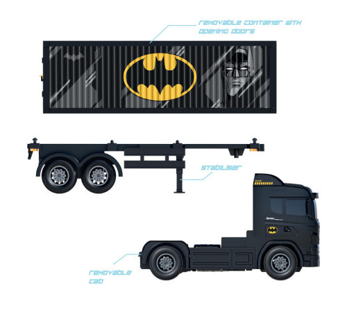 bladez btdcrc9 camion rc batman mission truck (55 cm)