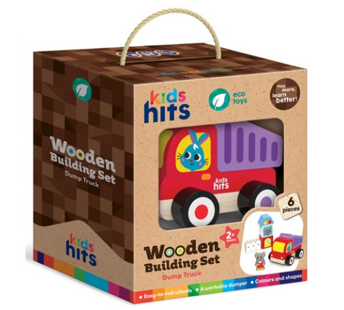 kids hits kh20/016 constructor din lemn "basculantă" (6 el.)