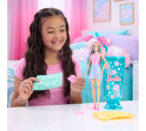 barbie jkf62 păpușă surpriză "pop reveal" seria "lumea subacvatică"
