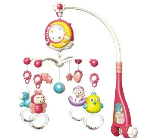 bibiin toys 648a-54 Музыкальная карусель с проектором и пультом розовый