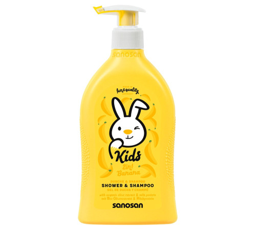  sanosan gel de duș și șampon 2 &icirc;n 1 pentru copii "banane" (400 ml)