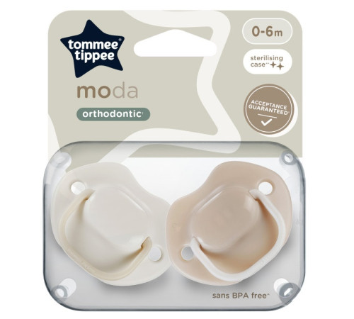 Tommee Tippee TT0504 Suzeta simetrica din silicon "Moda" (0-6 luni) 2 buc.  tommee tippee tt0504 suzeta simetrica din silicon "moda" (0-6 luni) 2 buc.