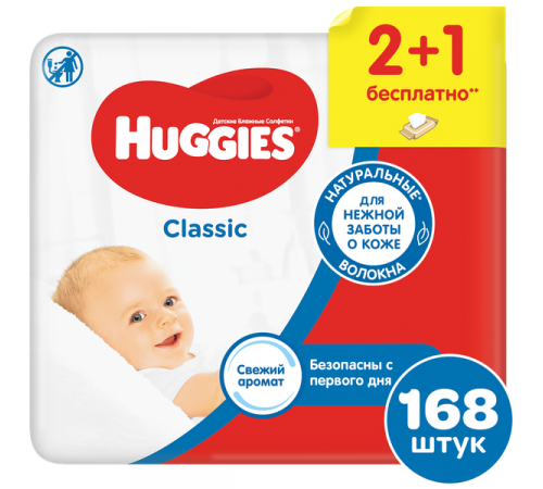 Huggies Влажные Салфетки Classic (168 шт.) huggies Влажные Салфетки classic (168 шт.)