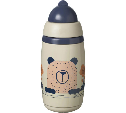 tommee tippee tt0398 cana termica cu pai "superstar" bej (12 m+) 266 ml.