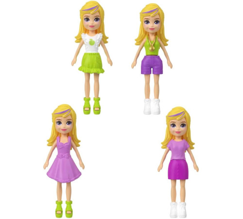 polly pocket jkr46 păpușă breloc cu accesorii (7,5 cm) &icirc;n sort.