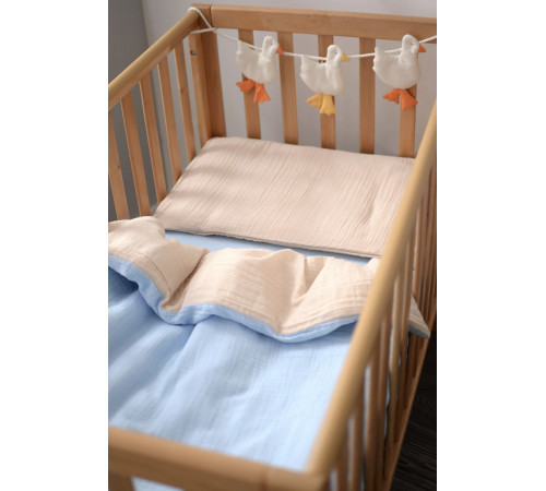  veres 153.7.02 Постельное бельё "Муслин Голубой-бежевый" (3ед.)