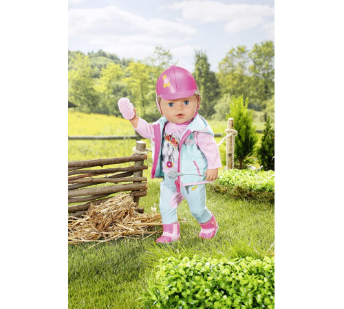 zapf creation 831175 set haine pentru păpuși  "baby born deluxe riding outfit" (43 cm.)