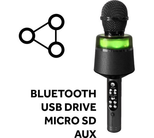 n-gear Портативный беспроводной bluetooth-микрофон для караоке "star mic" starmic100grey графитовый 