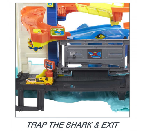 hot wheels hdp06 set  de joc "attacking shark escape"