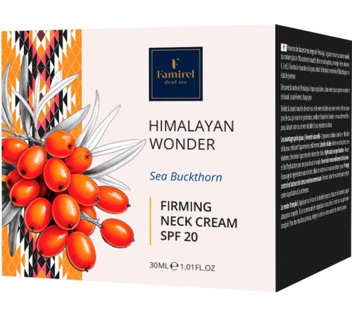  famirel cremă lifting himalayan wonder sea buckthorn pentru g&acirc;t și decolteu spf-20 (30 ml) 087148