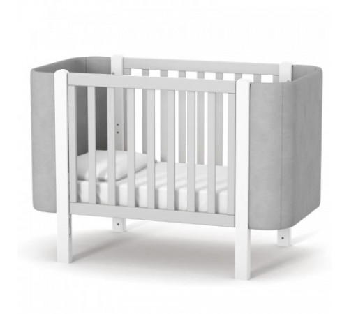 veres 05.3.1.212.17 patuț pentru copii ЛД5 monaco velour (alb/gri)