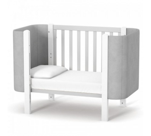 veres 05.3.1.212.17 patuț pentru copii ЛД5 monaco velour (alb/gri)