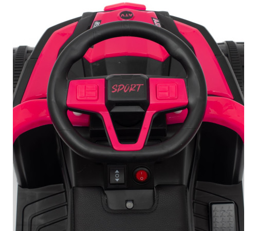 baby mix 56924 mașinuță electrică baby mix ruggy cu m&acirc;ner (rosu)