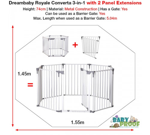 dreambaby g1950bb Дополнительные секции  для ворот безопасности "converta" 2 секции