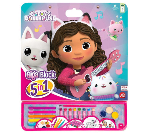  as kids 1023-62757 set de colorat 5 în 1 "gabby's dollhouseЭ