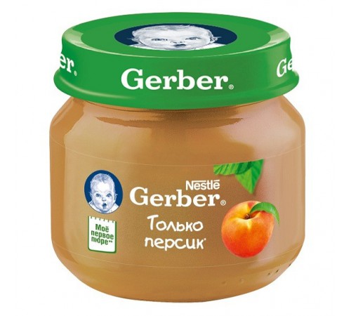 Gerber Пюре персик 80gr. (4+) gerber Пюре персик 80gr. (4+)