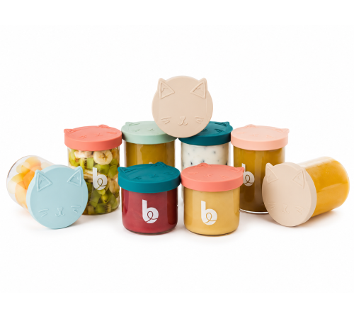  babymoov a004315 set de 9 boluri din sticlă "isy bowls" (6x250 ml\3х120 ml)