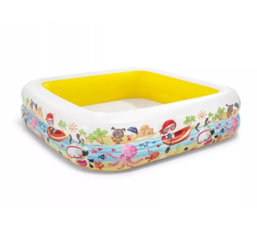 intex 57470 Детский надувной бассейн со съёмной крышей (157 x 157 x 122см.)
