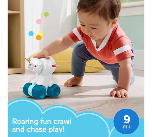 fisher price jdl63 jucăria educativă "ursulețul polar" seria "târăște-te după mine"