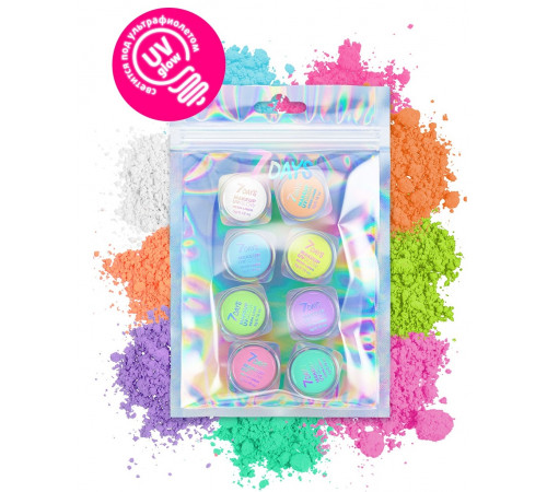  7days extremely chick Набор графических лайнеров для макияжа "uvglow neon pastel/01 candy" 472443