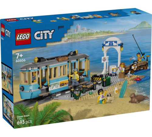 lego city 60506 Конструктор "Классический пляжный трамвай" (693 дет.)