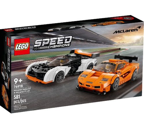 lego speed champions 76918 constructor "mclaren solus gt & mclaren f1 lm" (581 el.)