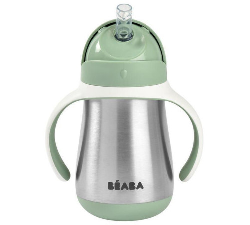  beaba 5556 cana inox cu pai 250 ml. (8 m.+) verde