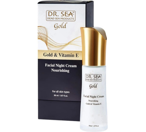 dr.sea Увлажняющий ночной крем для лица с золотом и витамином e (50 мл) 501415