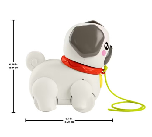 fisher-price htw94 jucărie muzicală  cu roti "pug"