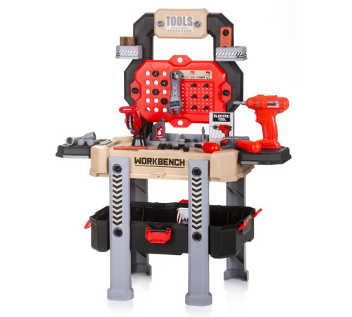 chipolino dipk002433tt set de joacă 2 &icirc;n 1 "masă de scule &icirc;ntr-o valiză" (78 pсs)