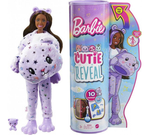 barbie hjl57 păpuşă "cutie reveal: ursuleț"