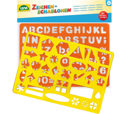 lena 65774 set de șabloane "alfabetul"
