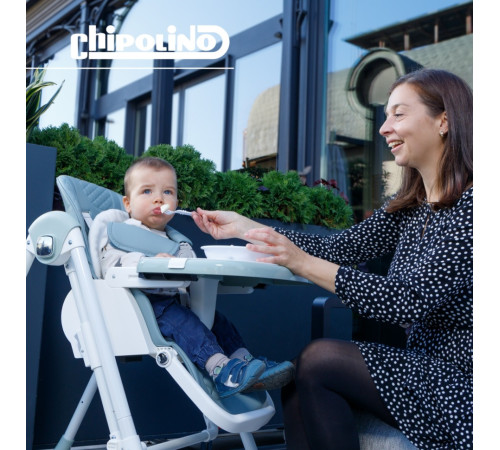 chipolino Стульчик для кормления и качели 2в1 "milk shake" sthms02404gn гранит