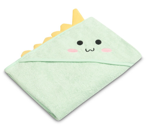  sensillo-30565 0360Полотенце c капюшоном "Динозавр" (100х100 см.) зелёный