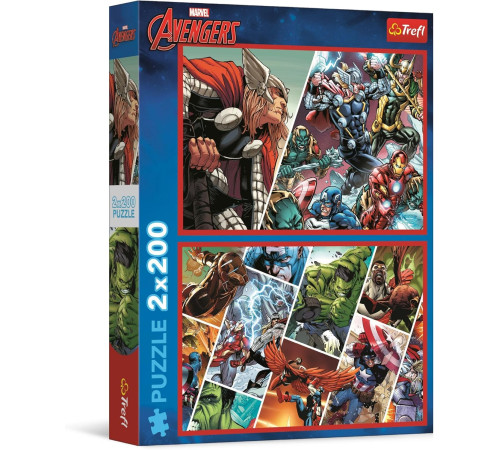 Trefl 13318 Puzzle 2 în 1 "Răzbunători" (2 x 200 buc.)  trefl 13318 puzzle 2 în 1 "răzbunători" (2 x 200 buc.)